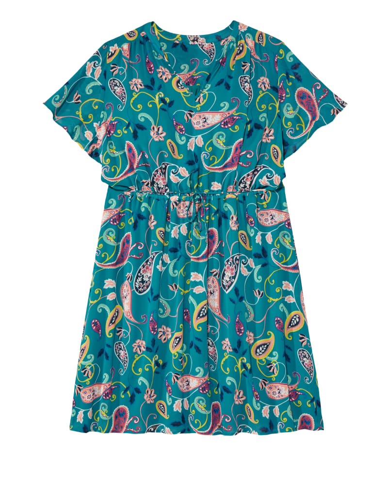 Front of plus size Bakersfield Short Flutter Sleeve Tie-Waist by East Adeline | Dia&Co | dia_product_style_image_id:120440